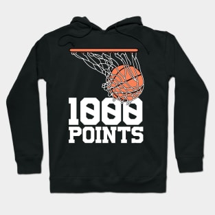 1000 Points Basketball Scorer High School Basketball Player Hoodie